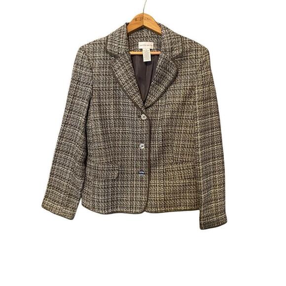 Jaclyn Smith Classic Women's Black & Gray Tweed Blazer Sz 10 NWT - Picture 1 of 10